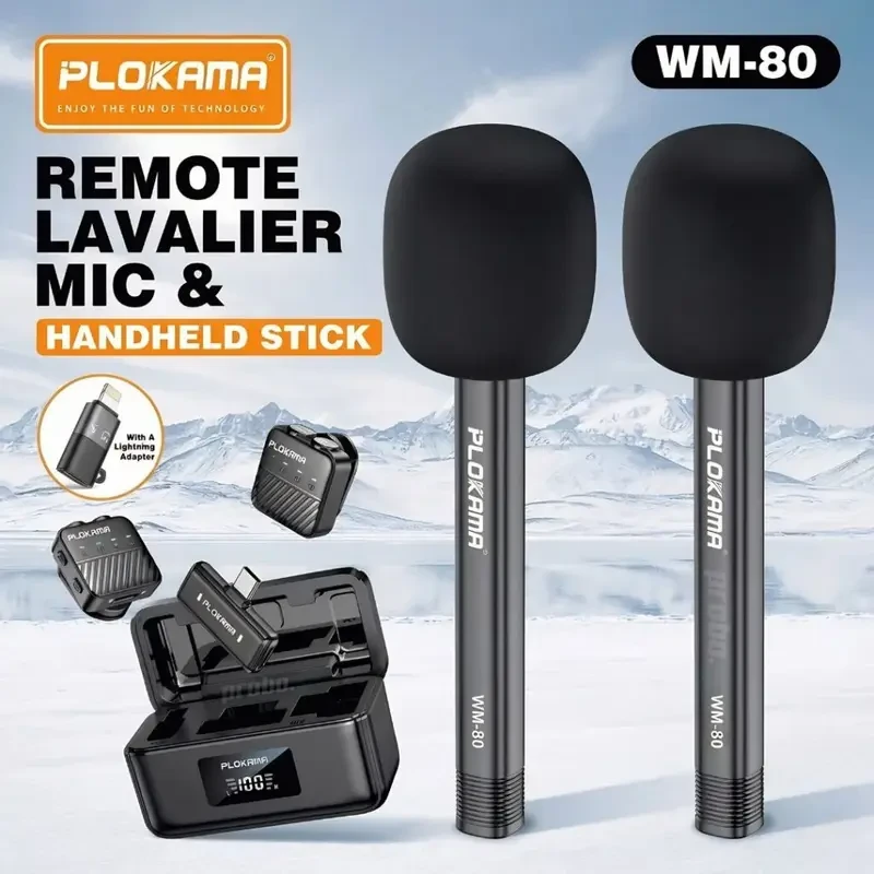 Microphone double sans fil Plokama WM-80