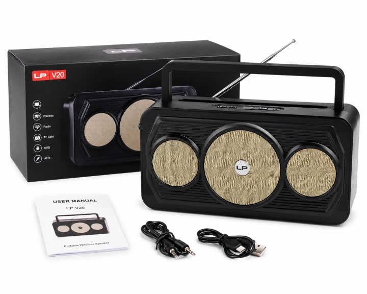 Enceinte bluetooth  portable LP V20A HiFi 360°